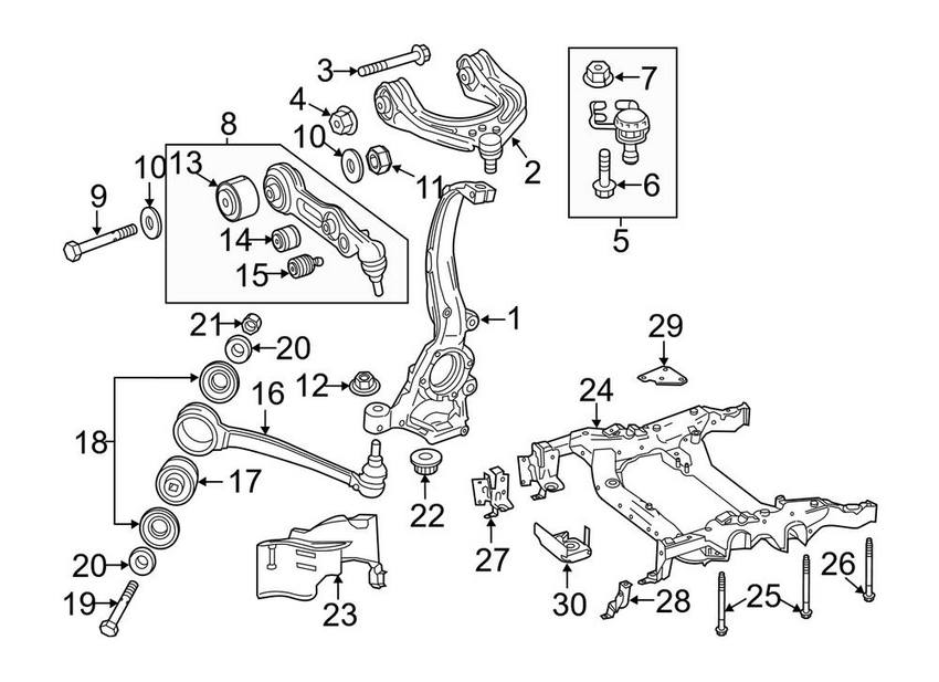 Mercedes Steering Knuckle - Front Passenger Right 2313320801